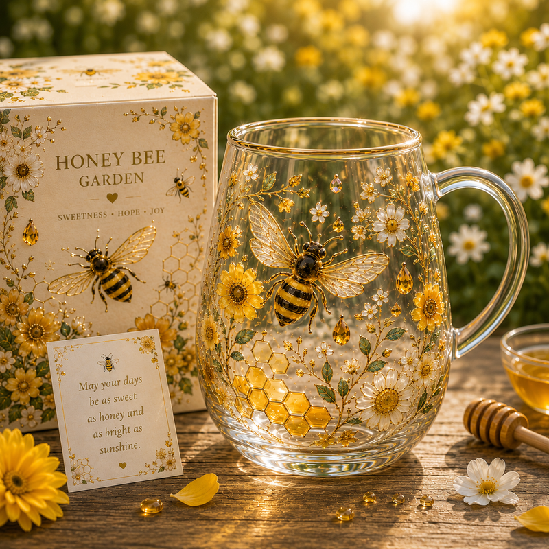 HoneyGlow Garden - Begränsad upplaga av bi i glas