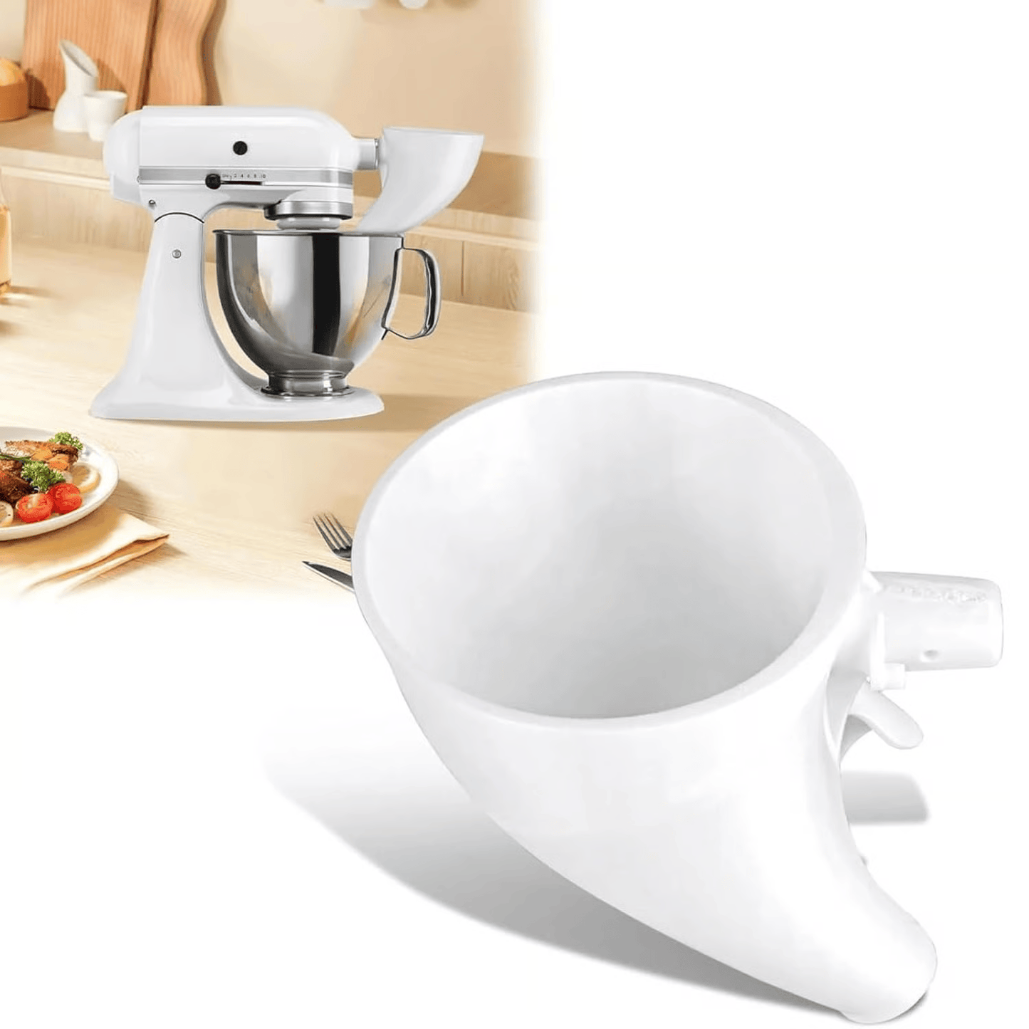 🔥LAST DAY 50% DISCOUNT - ✨Flour funnel for Kitchen Aid Food Processor