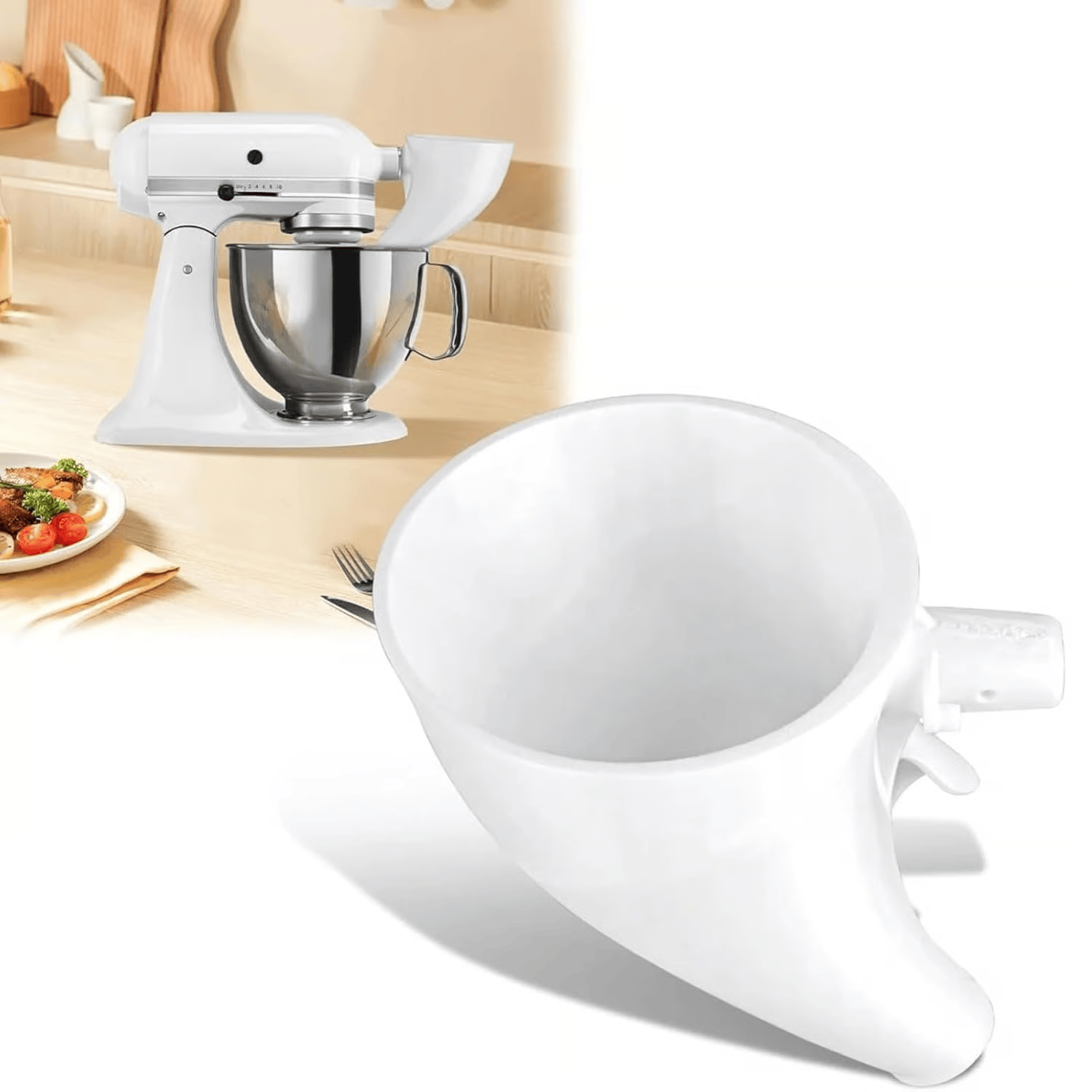 🔥LAST DAY 50% DISCOUNT - ✨Flour funnel for Kitchen Aid Food Processor