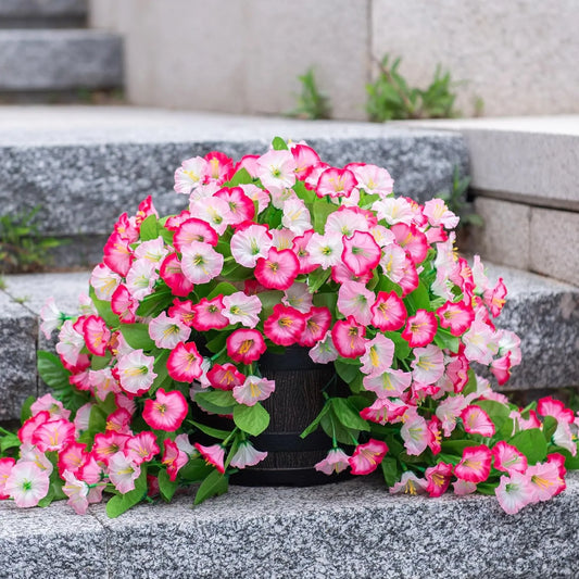 FloraVista - Livfulla konstgjorda hängande växter Blommor Korg