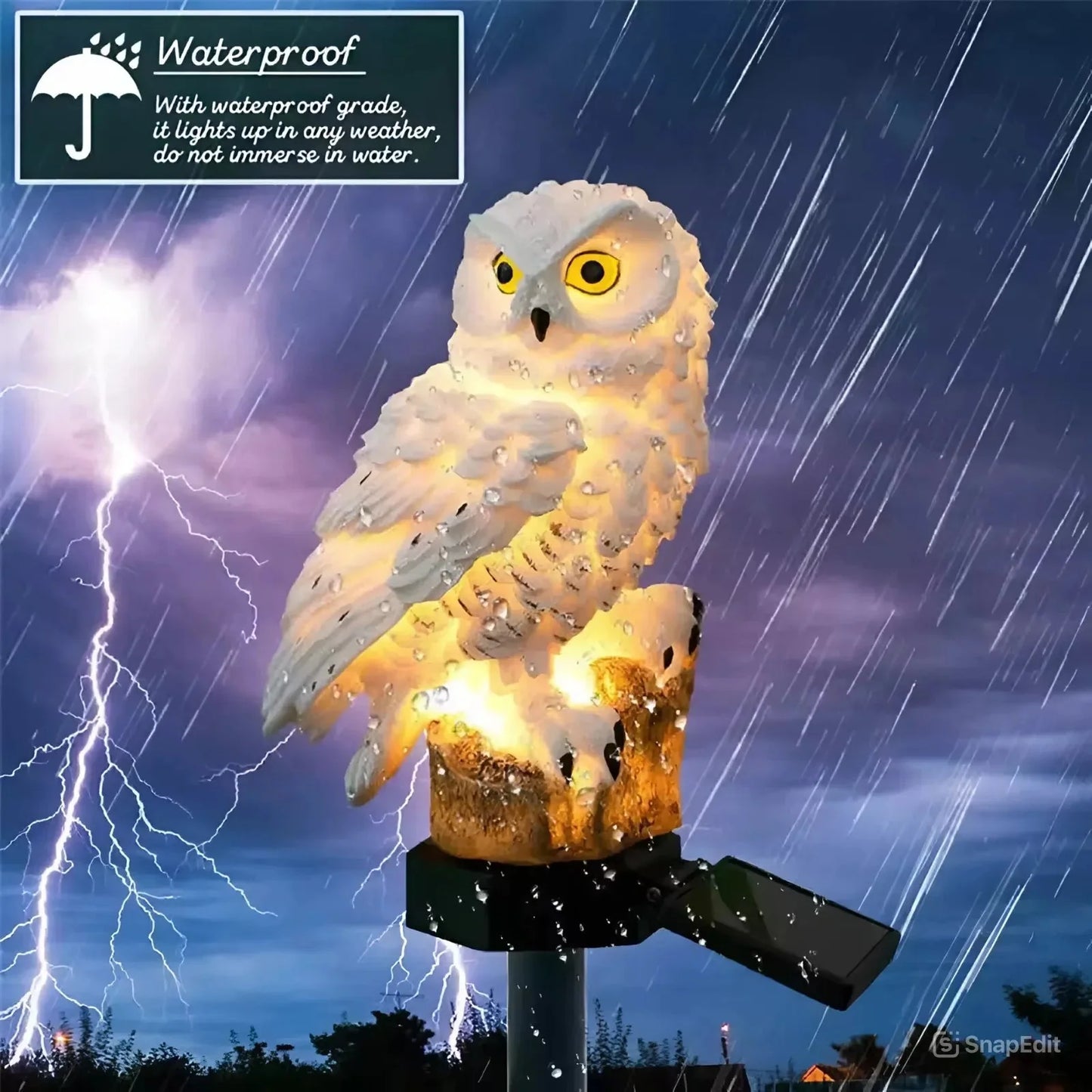 OwlGuard – Solcellsdriven LED-trädgårdsbelysning