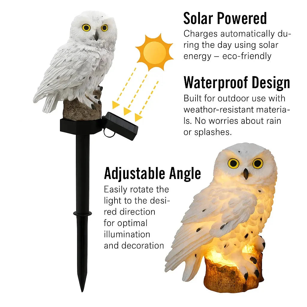OwlGuard – Solcellsdriven LED-trädgårdsbelysning