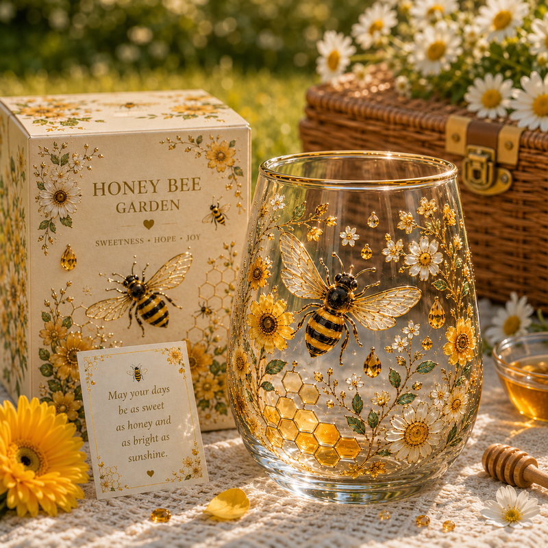 HoneyGlow Garden - Begränsad upplaga av bi i glas