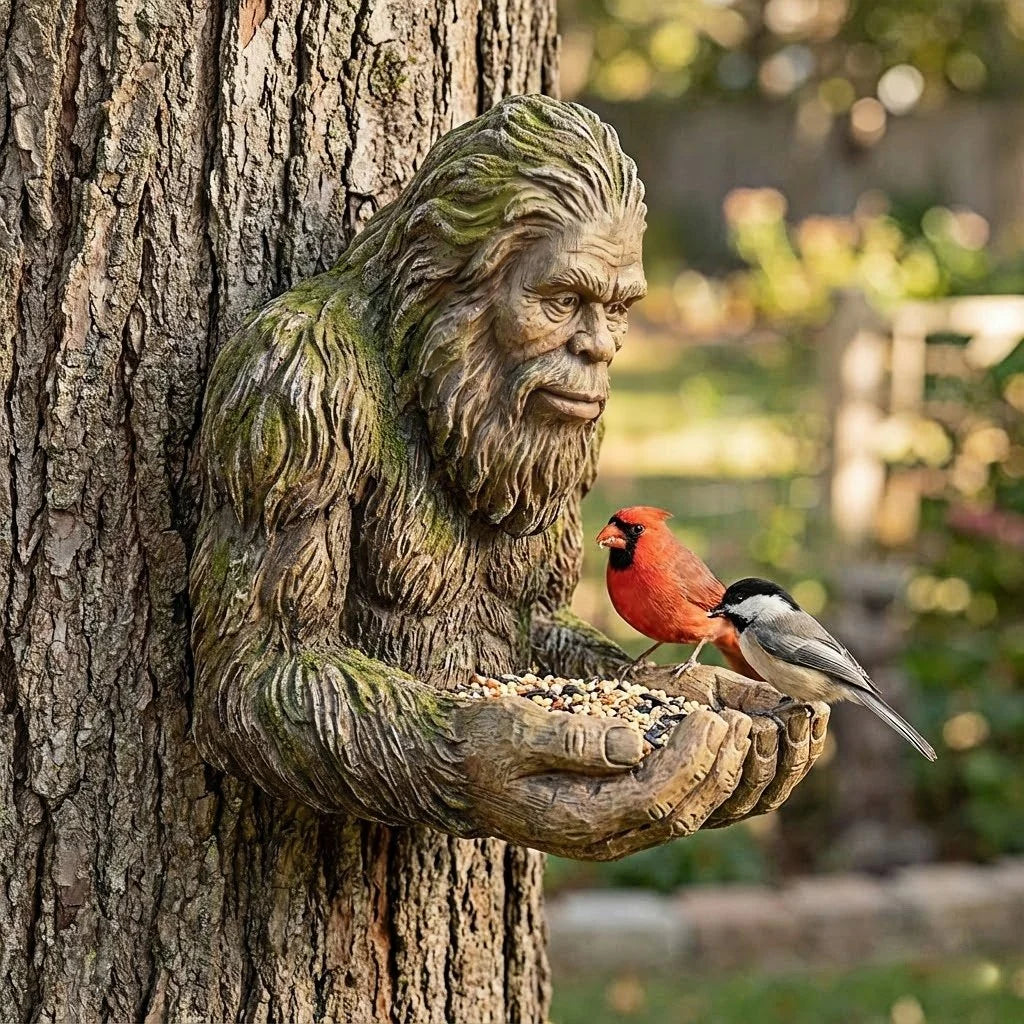 SasquaFeeder – Fågelmatare med Bigfoot-tema